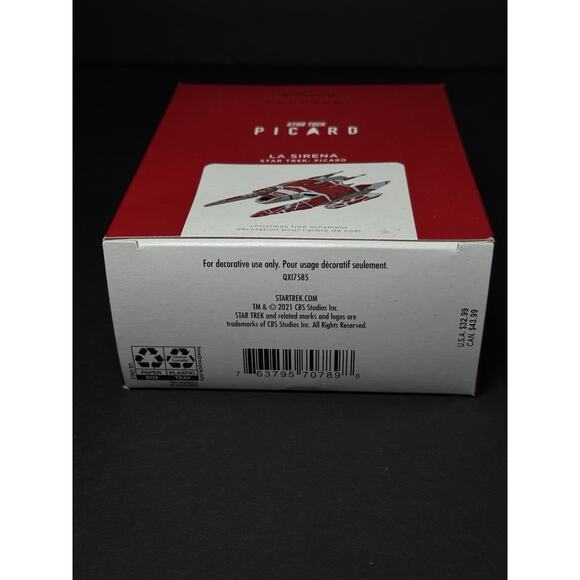 Hallmark Keepsake 2021 Star Trek Picard: LA SIRENA Christmas Tree Ornament! - Picture 6 of 6